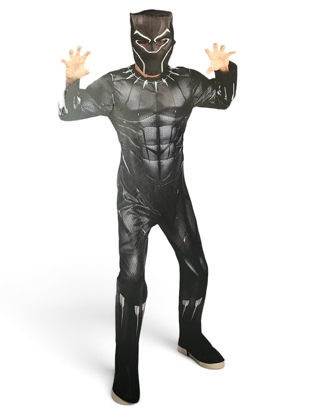 Marvel Black Panther Halloween Costume Mask Jumpsuit Cosplay Boys Medium (8)